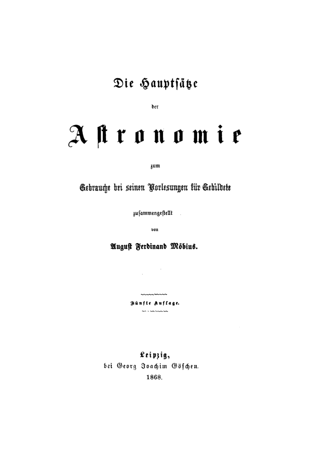Page Fidelity Die Hauptsätze der Astronomie; $179.81