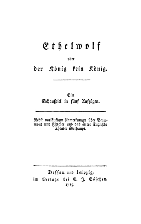 Cover image for book Ethelwolf oder der König kein König