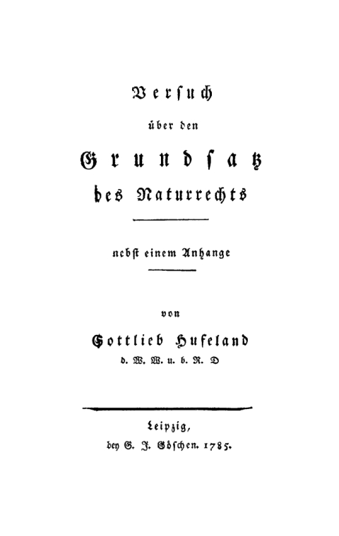 Cover image for book Versuch über den Grundsatz des Naturrechts