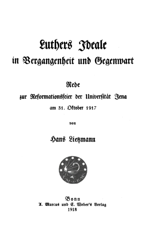 Cover image for book Luthers Ideale in Vergangenheit und Gegenwart