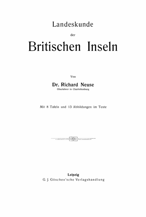 Cover image for book Landeskunde der Britischen Inseln