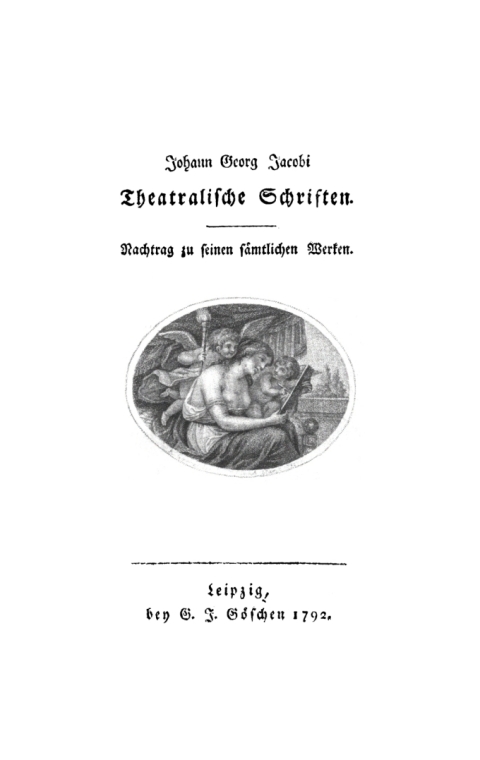 Cover image for book Theatralische Schriften