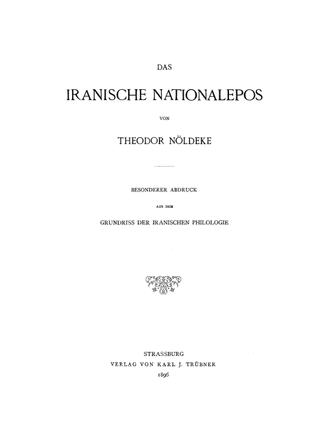 Cover image for book Das iranische Nationalepos
