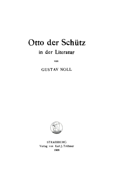 Cover image for book Otto der Schütz in der Literatur