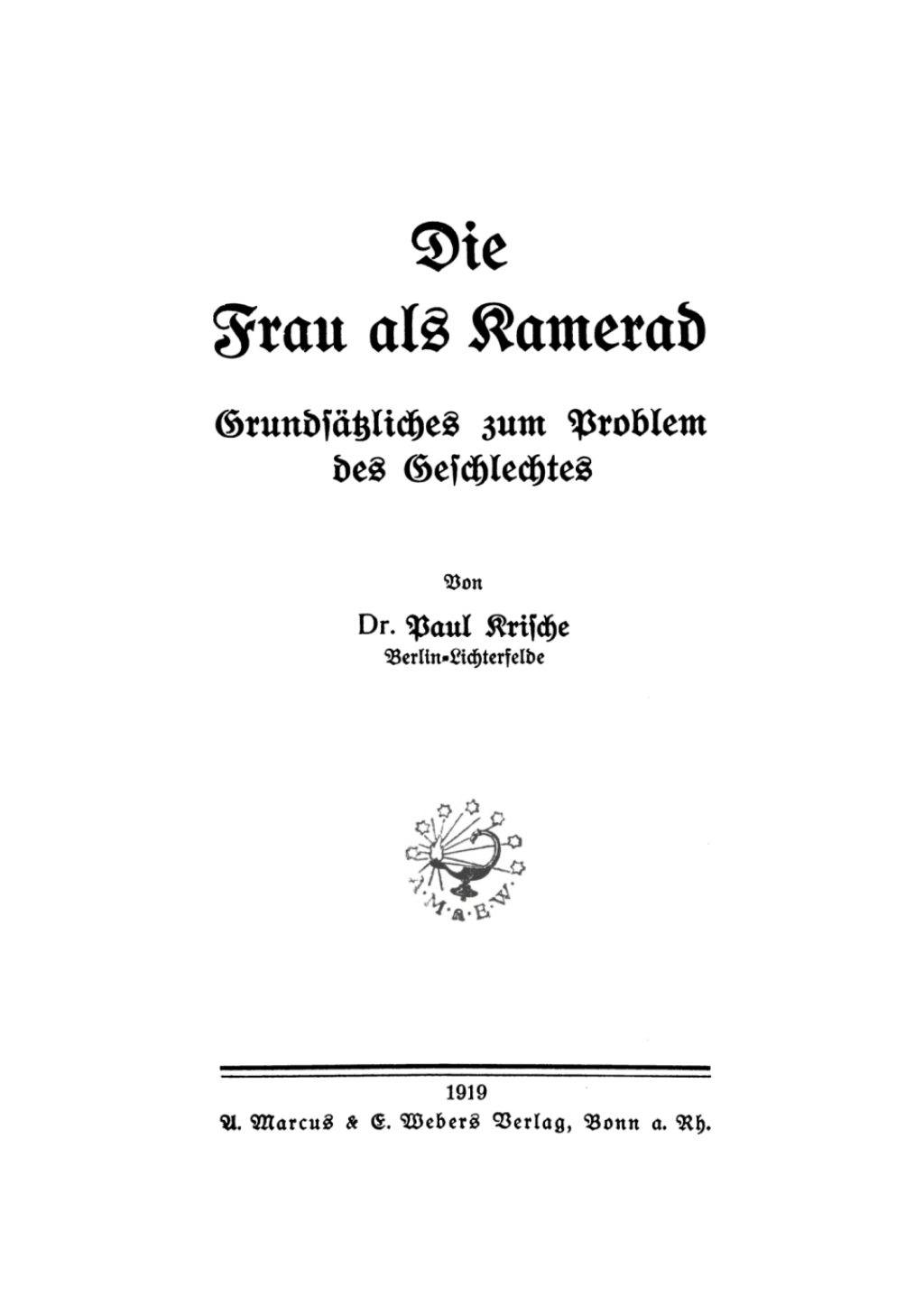 Page Fidelity Die Frau als Kamerad; $179.81