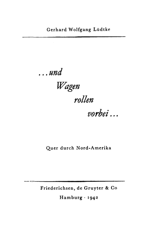 Cover image for book ... und Wagen rollen vorbei ...