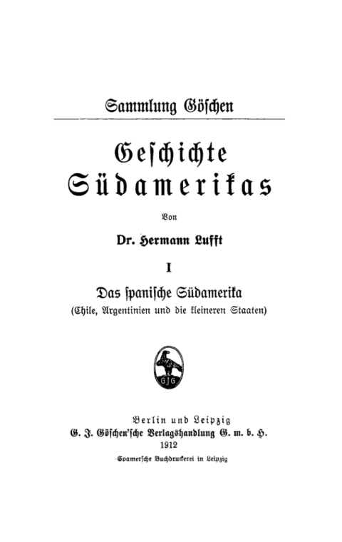 Cover image for book Das spanische Südamerika