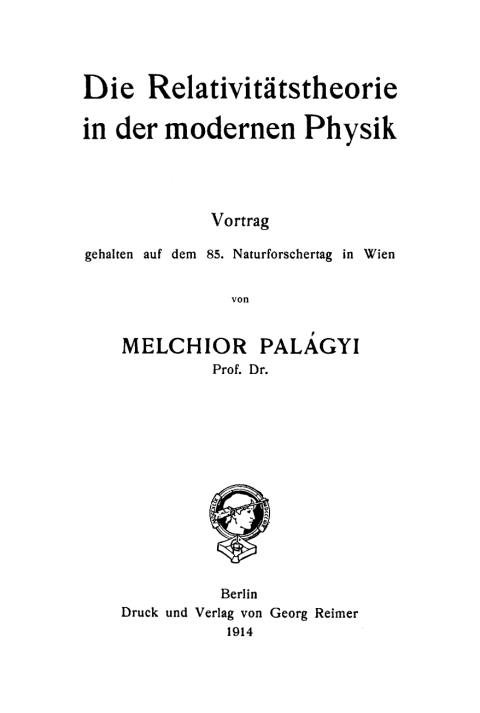 Cover image for book Die Relativitätstheorie in der modernen Physik