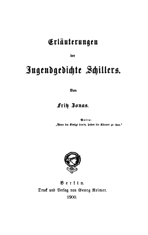 Cover image for book Erläuterungen der Jugendgedichte Schillers