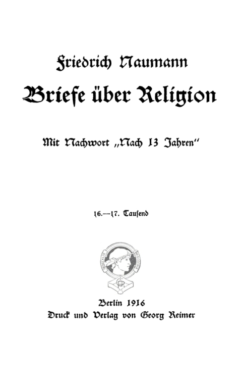 Cover image for book Briefe über Religion