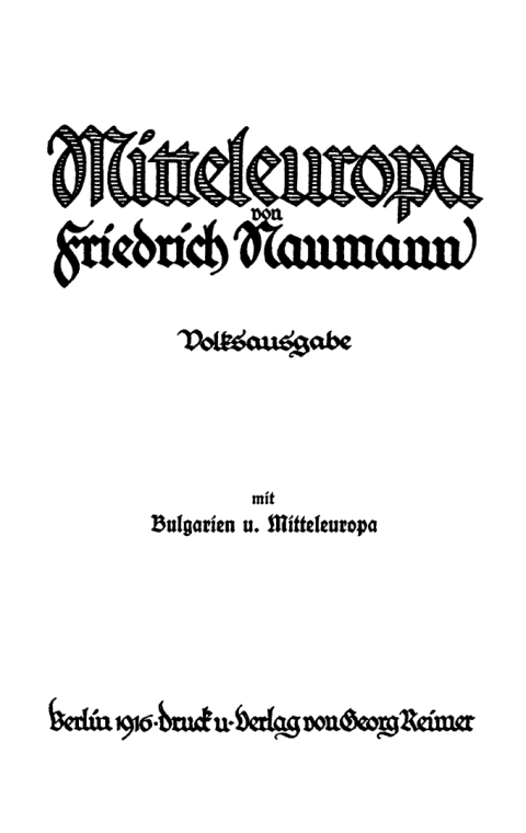 Cover image for book Mitteleuropa