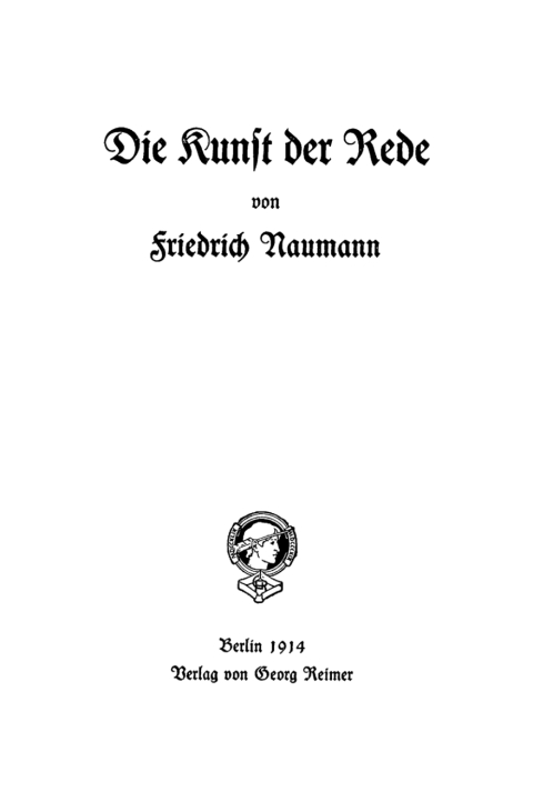 Cover image for book Die Kunst der Rede