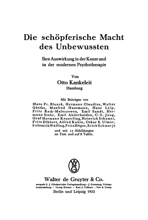 Cover image for book Die schöpferische Macht des Unbewussten