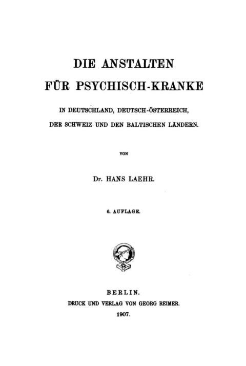 Cover image for book Die Anstalten für Psychisch-Kranke