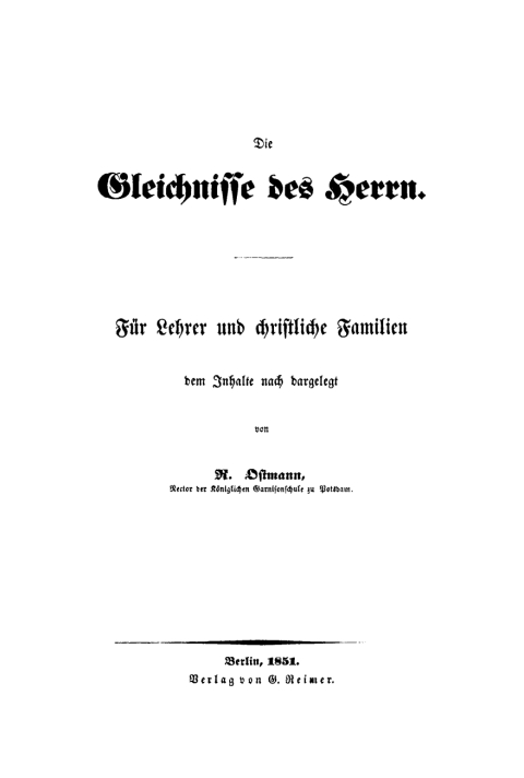 Cover image for book Die Gleichnisse des Herrn