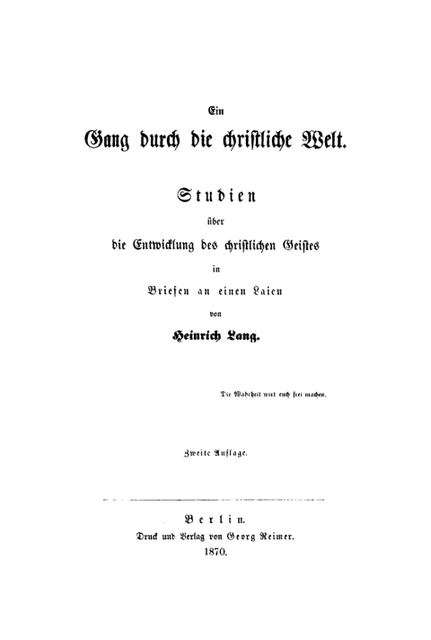 Cover image for book Ein Gang durch die christliche Welt