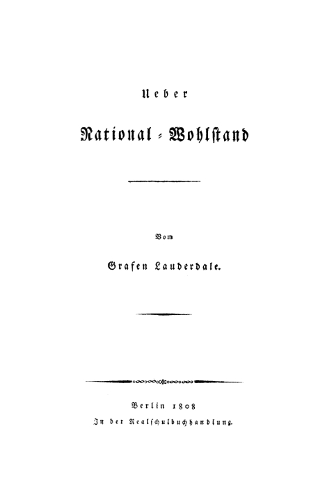 Cover image for book Ueber National-Wohlstand