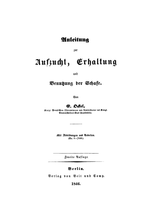 Cover image for book Anleitung zur Aufzucht, Erhaltung und Benutzung der Schafe