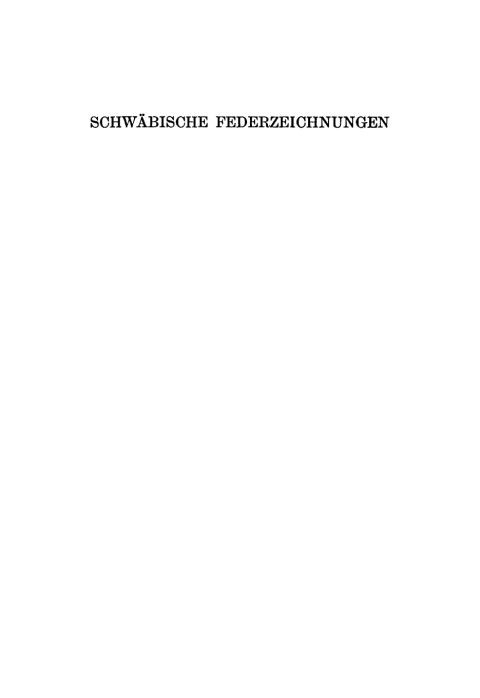 Cover image for book Schwäbische Federzeichnungen