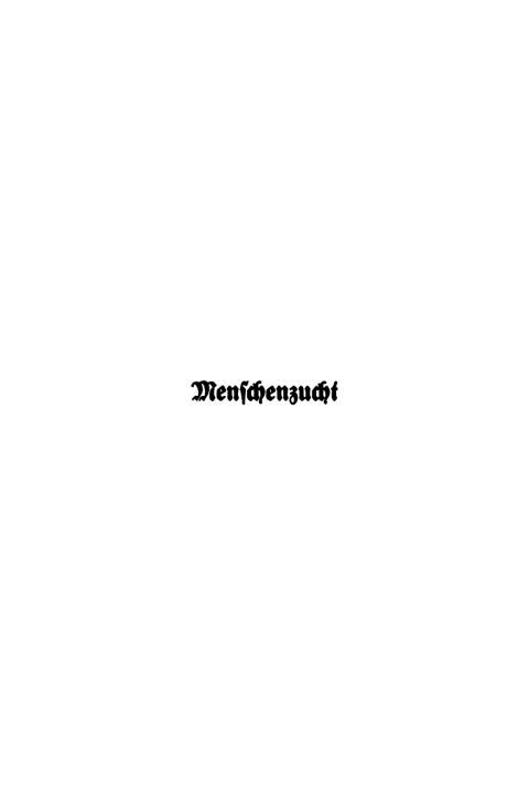 Cover image for book Menschenzucht