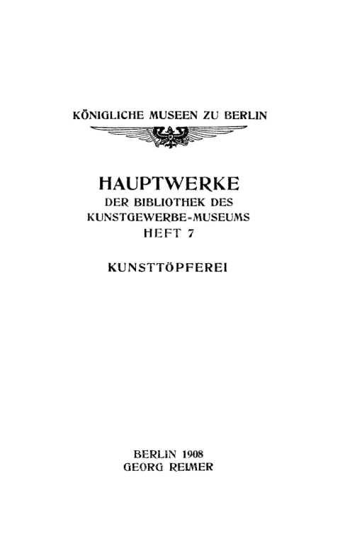 Cover image for book Kunsttöpferei