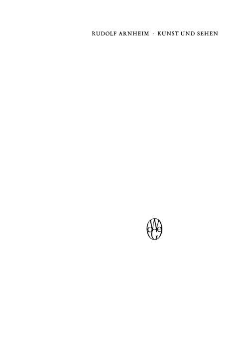 Cover image for book Kunst und Sehen
