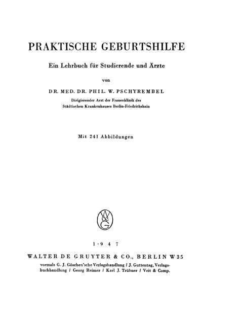 Cover image for book Praktische Geburtshilfe