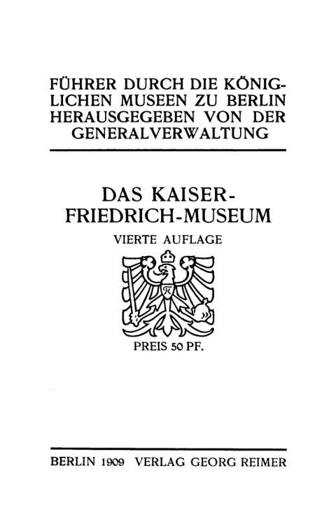 Cover image for book Führer durch die Königlichen Museen zu Berlin