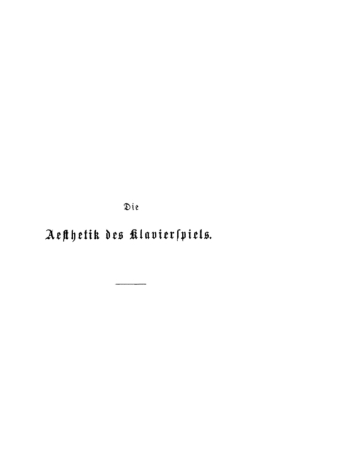 Cover image for book Die Aesthetik des Klavierspiels