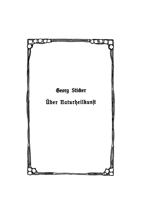 Cover image for book Über Naturheilkunst