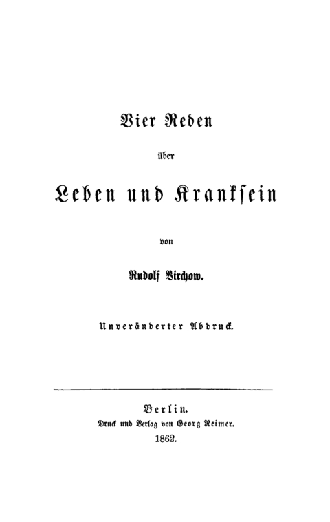 Cover image for book Vier Reden über Leben und Kranksein
