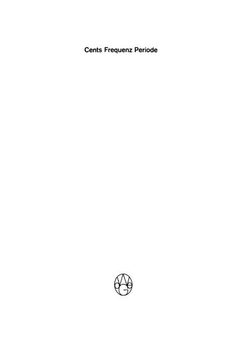 Cover image for book Cents, Frequenz, Periode