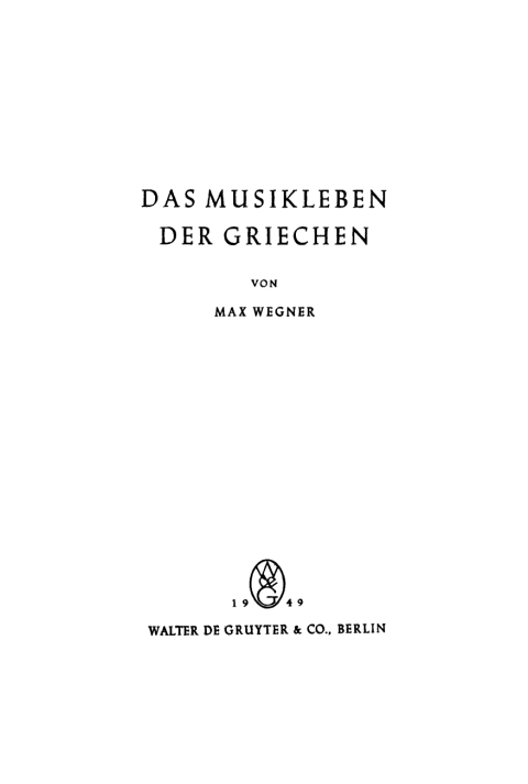 Cover image for book Das Musikleben der Griechen