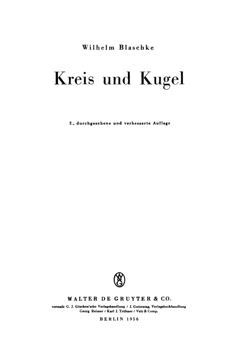 Cover image for book Kreis und Kugel