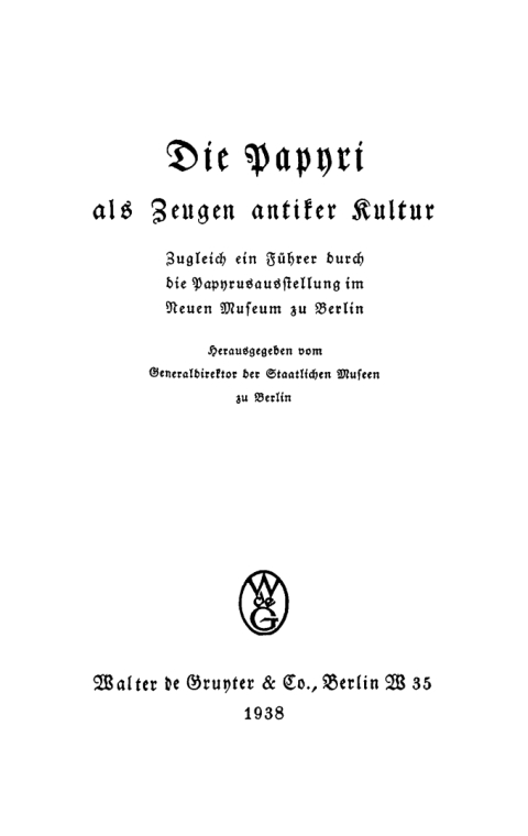 Cover image for book Die Papyri als Zeugen antiker Kultur