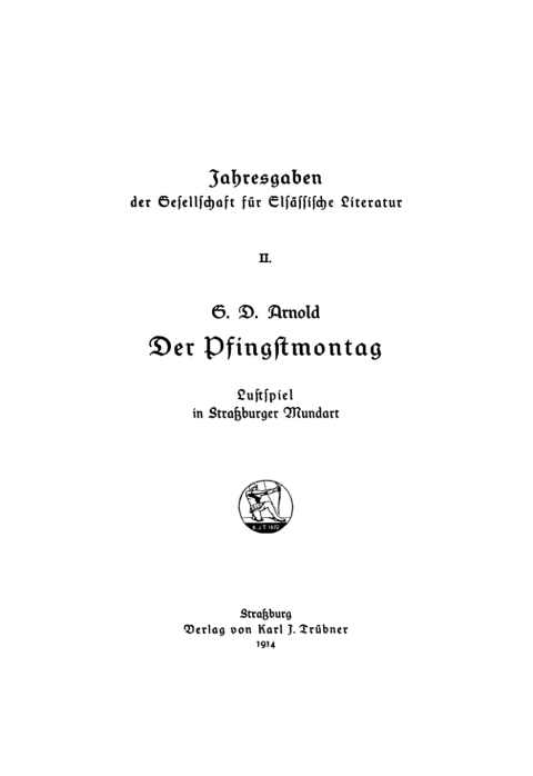 Cover image for book Der Pfingstmontag
