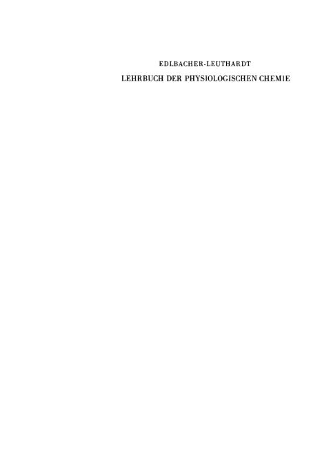 Cover image for book Lehrbuch der physiologischen Chemie