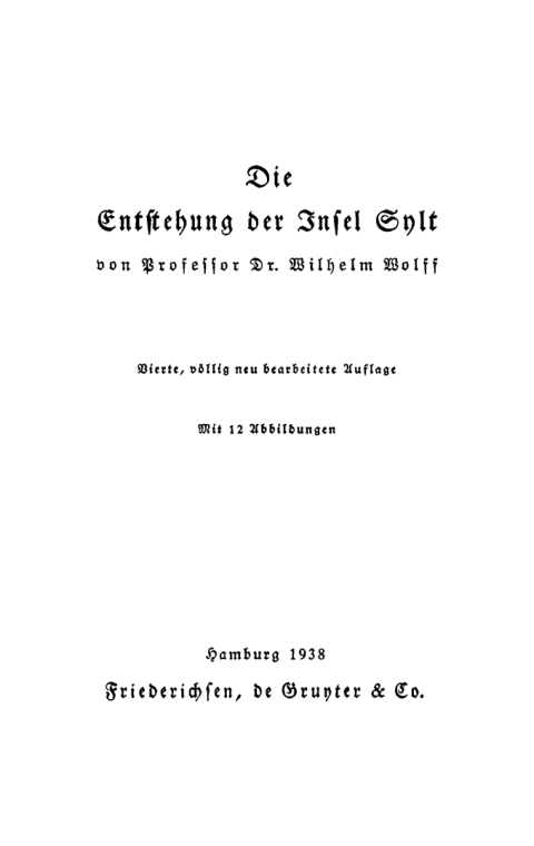 Cover image for book Die Entstehung der Insel Sylt