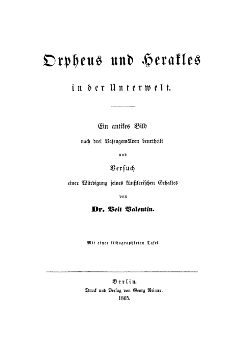 Cover image for book Orpheus und Herakles in der Unterwelt