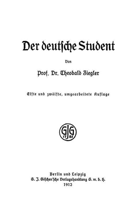 Cover image for book Der deutsche Student