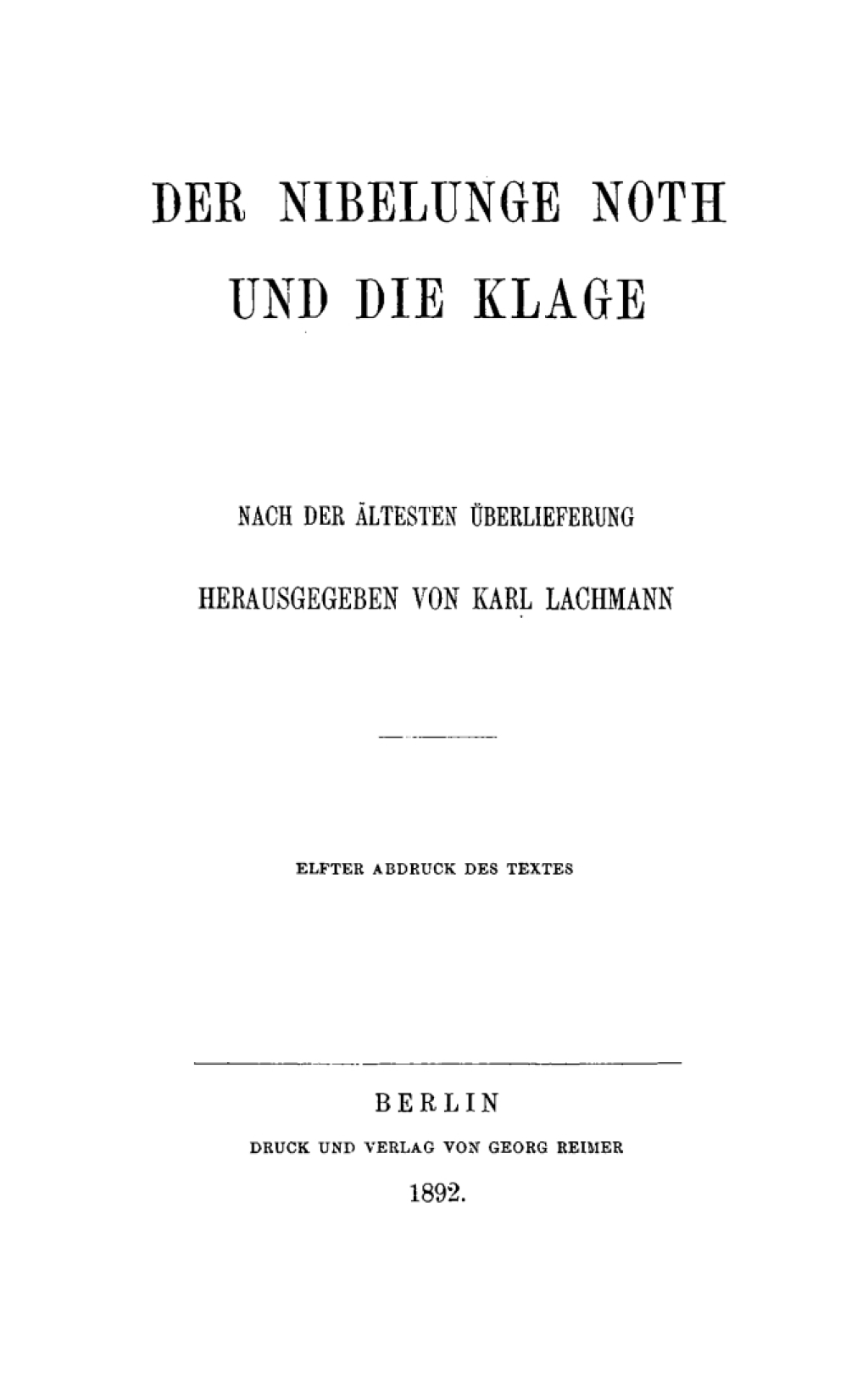 Page Fidelity Der Nibelunge Noth und die Klage; $179.81