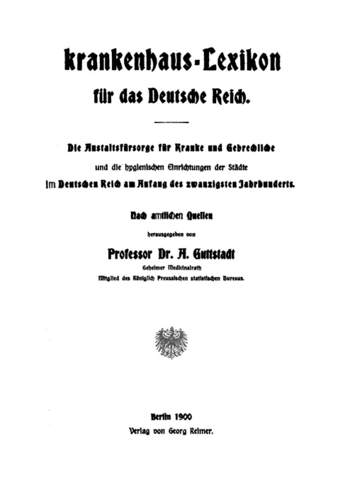 Cover image for book Krankenhaus-Lexicon für das Deutsche Reich