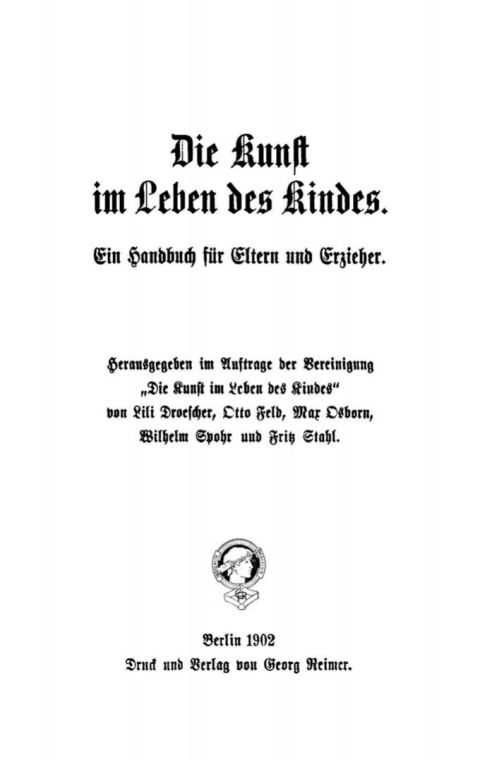 Cover image for book Die Kunst im Leben des Kindes