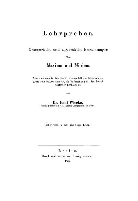 Cover image for book Lehrproben