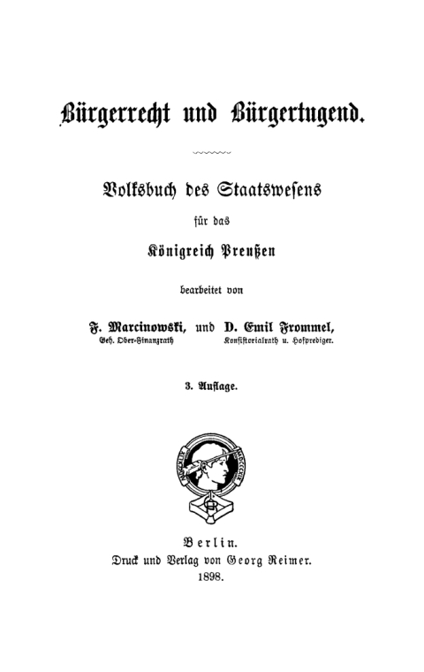 Cover image for book Bürgerrecht und Bürgertugend