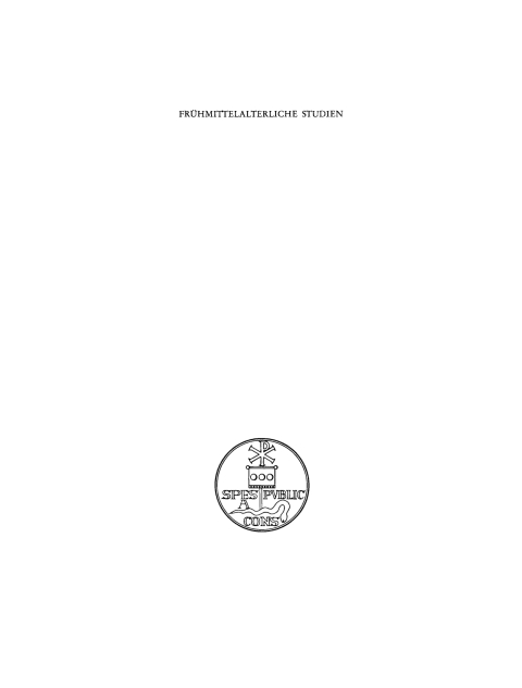 Cover image for book Frühmittelalterliche Studien. Band 13