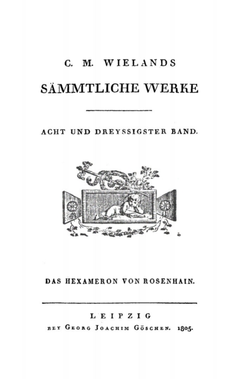 Cover image for book Das Hexameron von Rosenhain