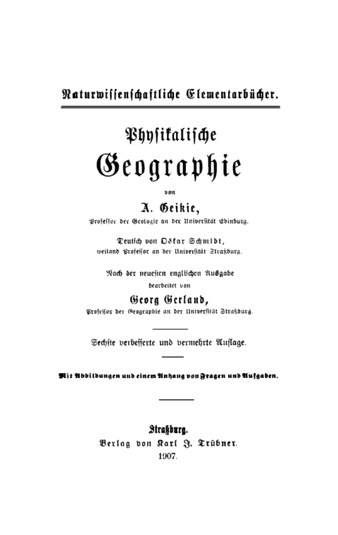 Cover image for book Physikalische Geographie