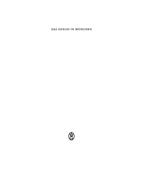 Cover image for book Das Odeon in München und die Frühzeit des öffentlichen Konzertsaalbaus