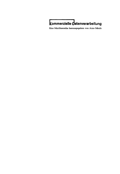 Cover image for book Die betriebliche Planung und Kontrolle mit elektronischer Datenverarbeitung